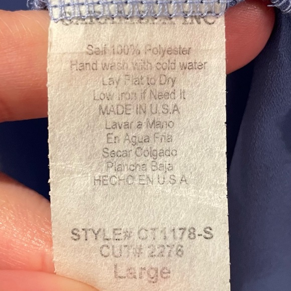 Beautiful blue top with peekaboo back - Picture 2 of 5